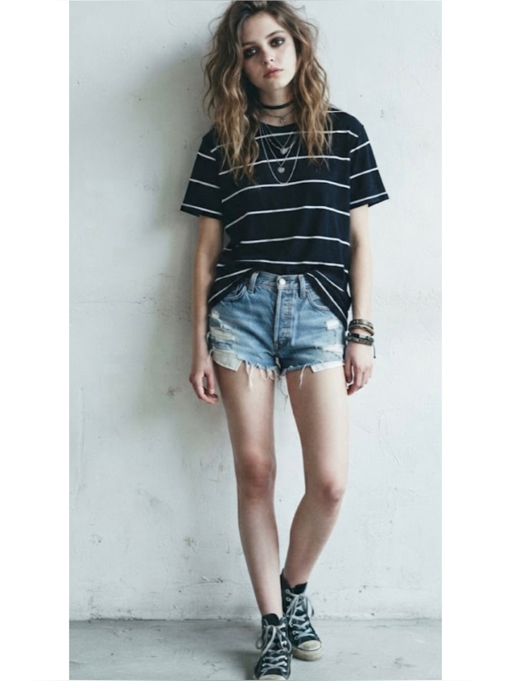 Brandy Melville Striped Oversized Tee/ T-Shirt Dress 2016 Tumblr Vibes